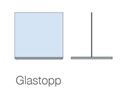 System A täcklock med glasskärm, 400x360x360 mm. Vit