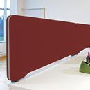 Bordsskärm Edge, 1200x400 mm, toppmonterad, grå, vit