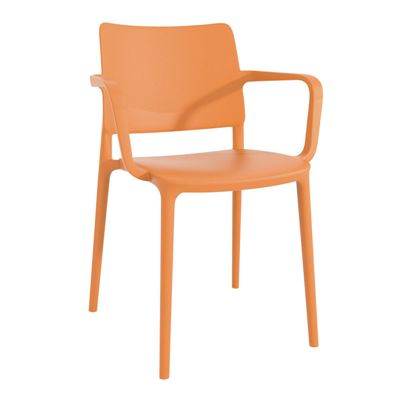 Stol Artin med armstöd, orange, 4 st/fp