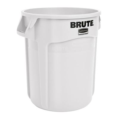 Plasttunna Rubbermaid Brute, 75 L, vit