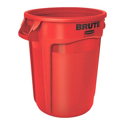 Plasttunna Rubbermaid Brute, 121 L, röd