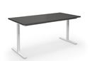 Bord DUO-T, rak skiva, LxB 1600x800 mm, mörkgrå/vit